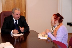 Тамара Ивановна на приёме у главы БМР АИ Алексеева
