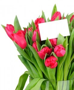 букет с запиской