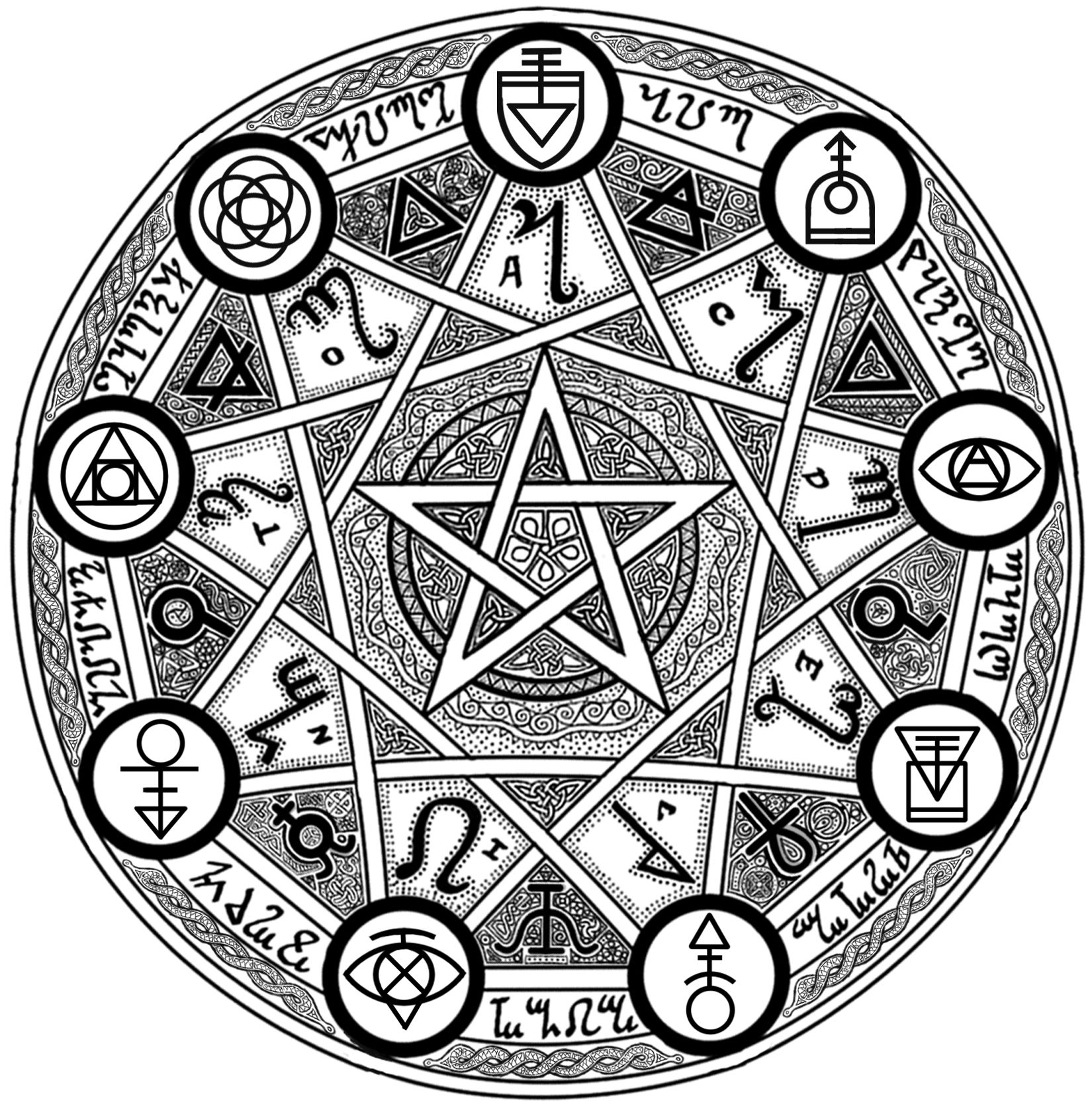 Самый загадочный знак. Магический пентакль Соломона богатства знак. Магическая печать пентаграмма Соломона. Семиконечная пентаграмма Соломона. Магия гексаграмма звезда Соломона.