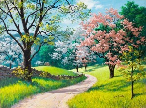 рисунок_картина_весна_лето_деревья