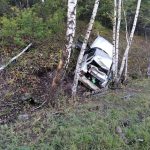 В Хвалынском районе автомобиль съехал с дороги и врезался в дерево. Водитель и его пассажир получили травмы